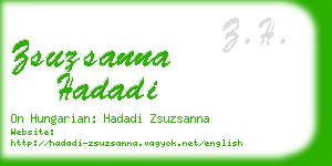 zsuzsanna hadadi business card